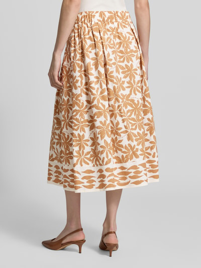 ROBE LÉGÈRE Plooirok in all-over look met elastische band Zand - 5