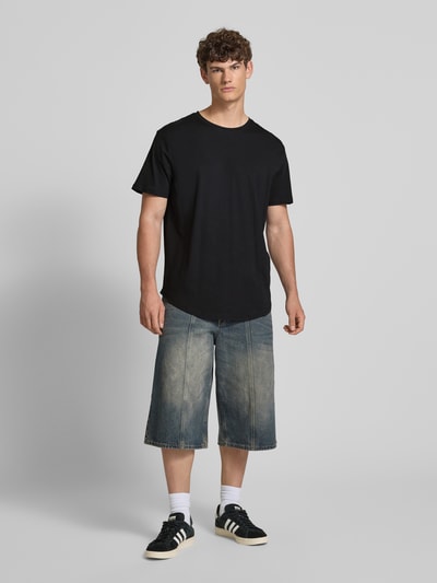 Only & Sons T-shirt met labeldetail, model 'MATT' Zwart - 1