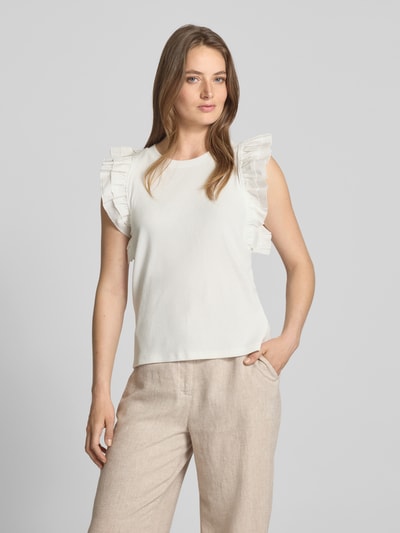 ICHI Top mit Volants Modell 'PAITYN' Offwhite 4