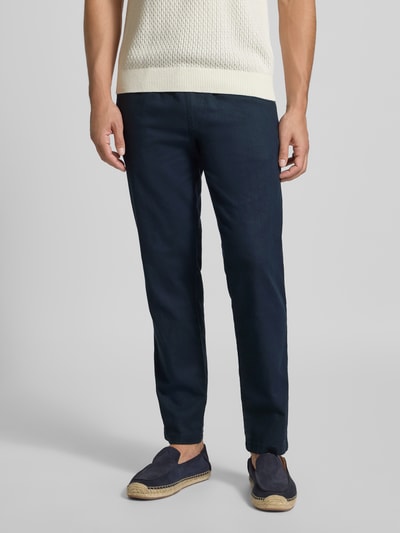 Matinique Regular Fit Leinenhose mit elastischem Bund Modell 'barton' Marine 4