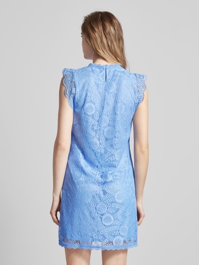 Pieces Kanten jurk met ronde hals, model 'OLLINE' Bleu - 5