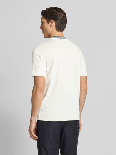 Emporio Armani T-Shirt mit Label-Stitching Offwhite 5