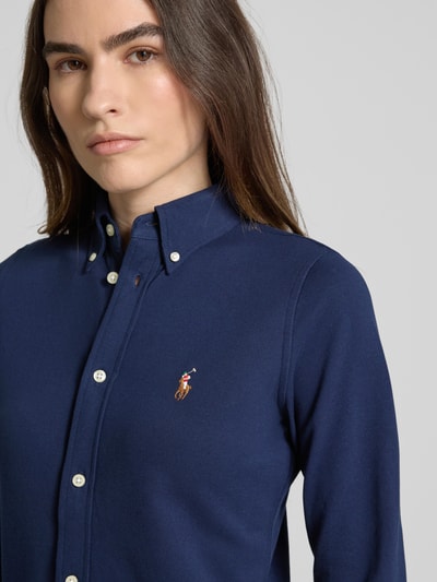 Polo Ralph Lauren Overhemdblouse met button-downkraag Marineblauw - 3