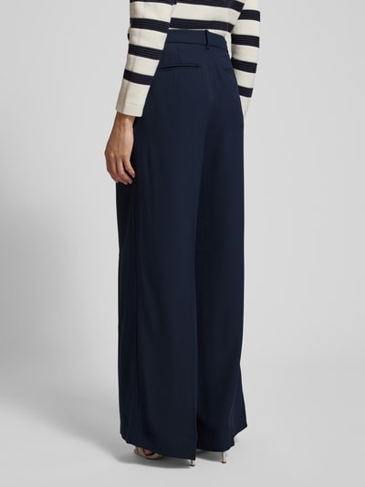 Lauren Ralph Lauren Stoffen broek met bandplooien, model 'KIRAHN' Marineblauw - 5