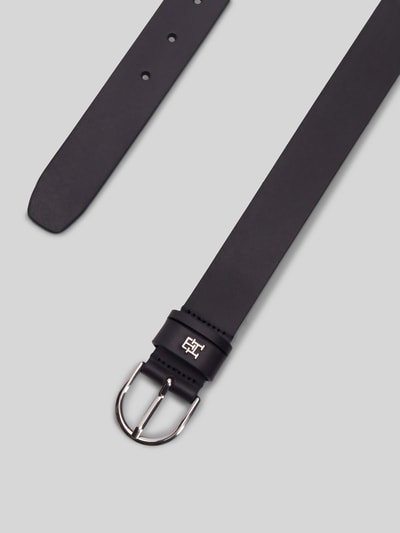 Tommy Hilfiger Gürtel aus echtem Leder mit Logo-Applikation Dunkelblau 3