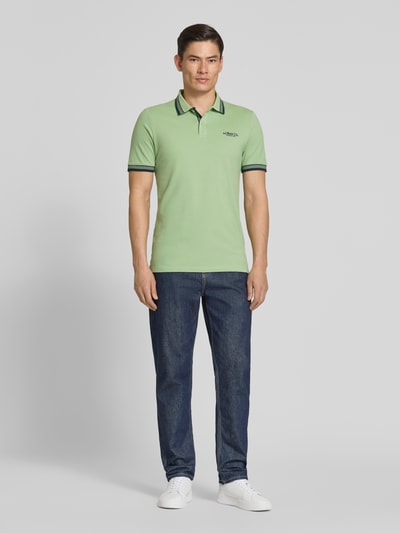 s.Oliver RED LABEL Regular Fit Poloshirt aus Baumwoll-Mix Gruen 1
