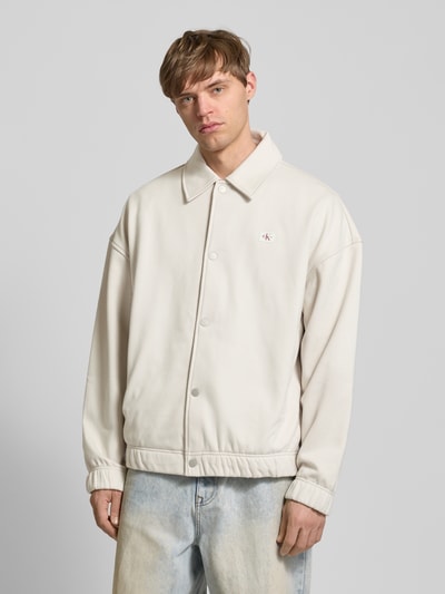 Calvin Klein Jeans Sweatjacke mit Label-Patch Offwhite 4