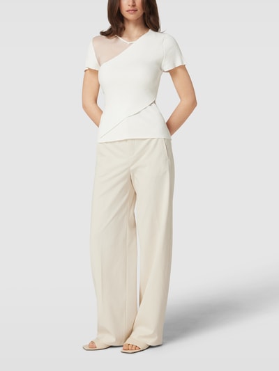DKNY Double Layer Shirt in Wickel-Optik Ecru 1
