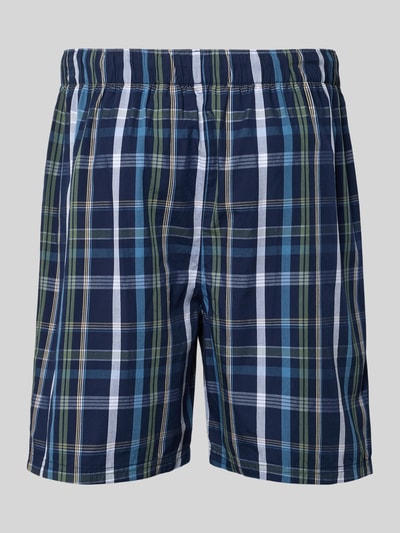 Christian Berg Men Regular Fit Pyjama-Shorts mit Logo-Patch Marine 3