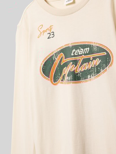 s.Oliver RED LABEL Regular fit shirt met lange mouwen van puur katoen Ecru gemêleerd - 2