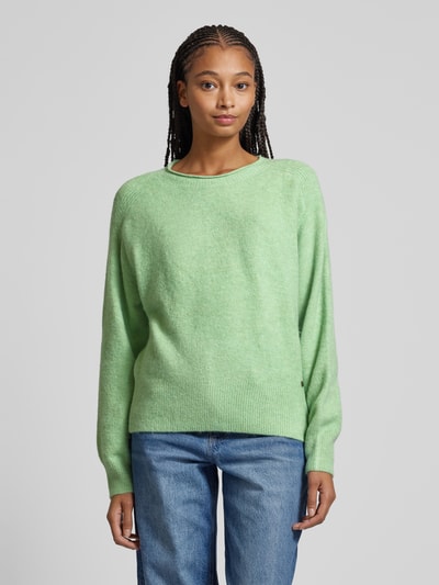 Pepe Jeans Gebreide pullover met ronde hals, model 'IRMA' Rietgroen - 4