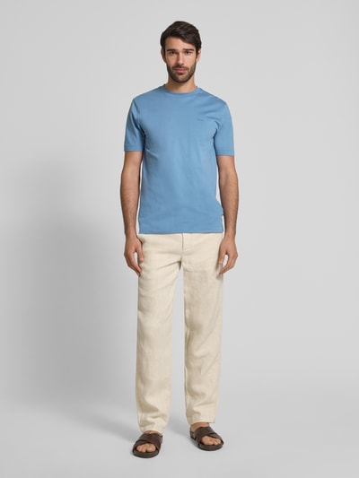 BOSS T-Shirt mit Label-Print Modell 'Thompson' Bleu 1