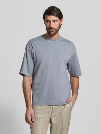 Jake*s Studio Men Relaxed Fit T-Shirt aus reiner Baumwolle Rauchblau 4