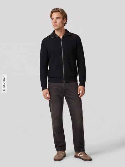 ONLY & SONS Strickjacke mit Zweiwege Reißverschluss Black 1
