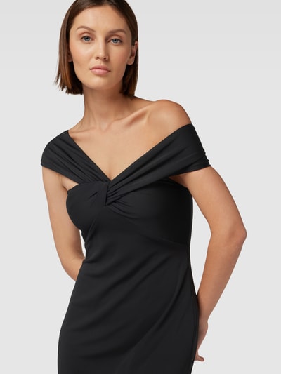 Lauren Dresses Abendkleid mit Raffungen Modell 'MEIRNAY' Black 3