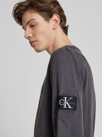 Calvin Klein Jeans Longsleeve mit Strukturmuster Black 3