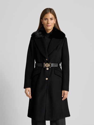 Guess Mantel mit Gürtel und Pattentaschen Black 4