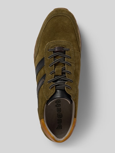 bugatti Sneaker aus echtem Leder mit Logo-Print Modell 'Ivar' Oliv 3
