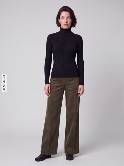 ONLY sweter z golfem w kroju slim fit z mieszanka wiskozy model 'KAROL' Czarny 1