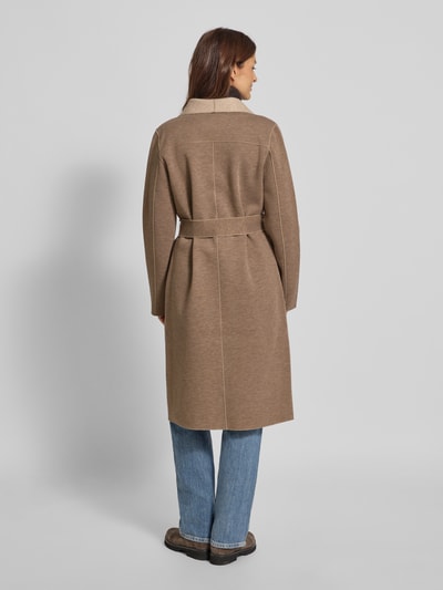 Vila Lange jas met reverskraag, model 'JUICE' Beige - 5