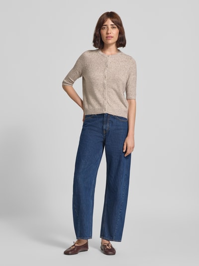 VERO MODA regular fit gebreid jack met korte mouw model 'VMDOFFY' Zand - 1