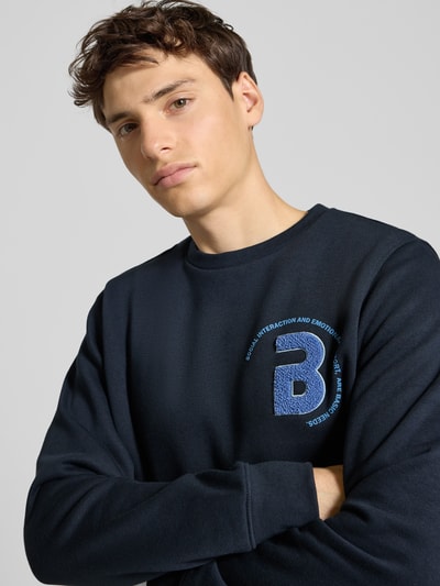 Blend Sweatshirt met labeldetail, model 'FLORIAN' Donkerblauw - 3