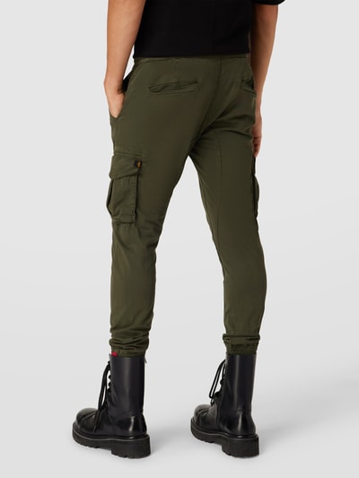 Alpha Industries Cargohose mit Label-Details Modell 'Twill' Black 5