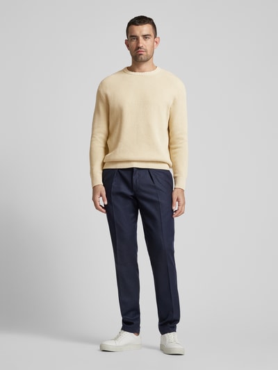 SELECTED HOMME Gebreide pullover met ribboorden, model 'HENNY' Offwhite - 1