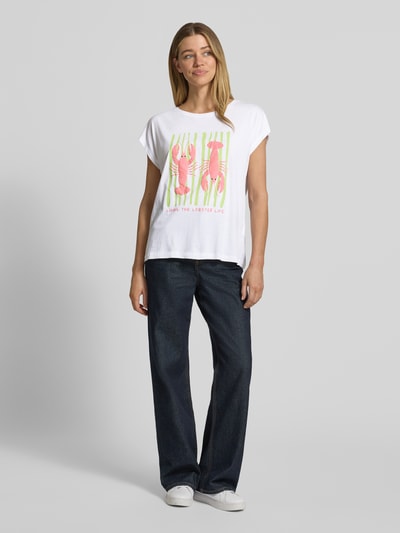 Smith and Soul Oversized T-Shirt mit Motiv-Print Weiss 1
