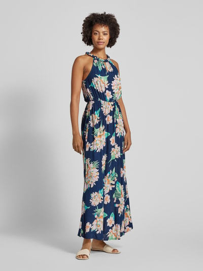 Vila Maxi-jurk met bloemenprint, model 'MESA' Marineblauw - 1