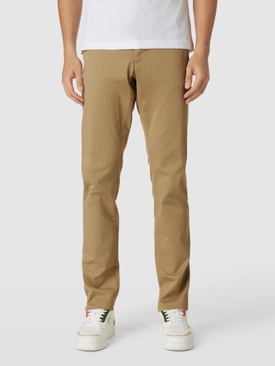 Gant Slim fit chino met steekzakken, model 'TWILL' Kaki - 4