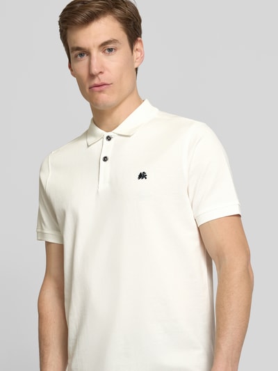 Lerros Poloshirt met labelstitching Offwhite - 3