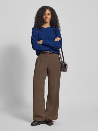 VERO MODA Regular fit gebreide pullover met kabelpatroon, model 'ARIES' Koningsblauw - 1
