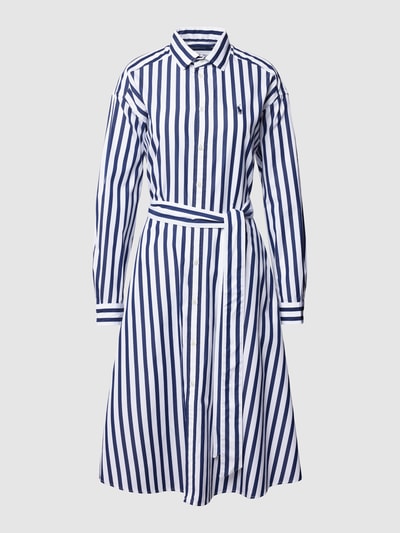 Polo Ralph Lauren Blusenkleid mit Label-Stitching Modell 'ELA' Marine 2