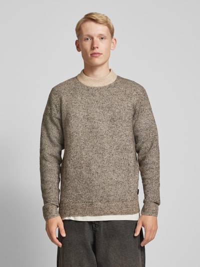 Jack & Jones Strickpullover mit Label-Detail Modell 'COSPACE' Offwhite 4