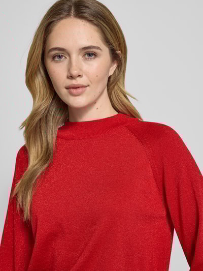 B.Young Gebreide pullover van viscosemix, model 'MOBBE' Rood - 3