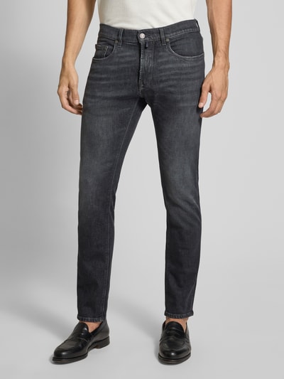 Pierre Cardin Tapered Fit Jeans im Used-Look Modell 'Lyon' Dunkelgrau 4