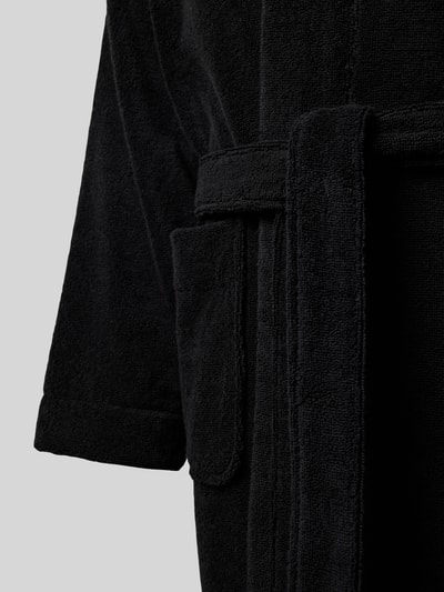 HUGO Bademantel mit Label-Stitching Modell 'Terry Gown' Black 2