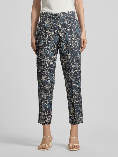 Brax BROEK in All-over look Model 'Mara S' Marineblauw - 4