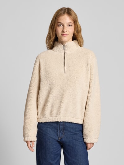 Only Regular Fit Troyer mit Allover-Muster Modell 'NEW DALLAS' Ecru 4