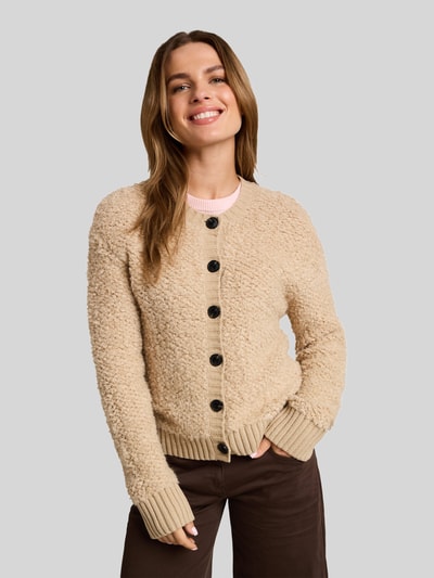 Tom Tailor Cardigan met bouclé-structuur Beige - 4