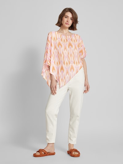 comma Bluse mit Überwurf Pink 1