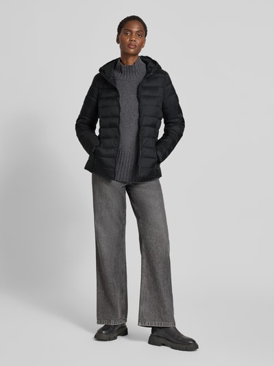 Jake*s Casual Gewatteerd jack met capuchon Zwart - 1