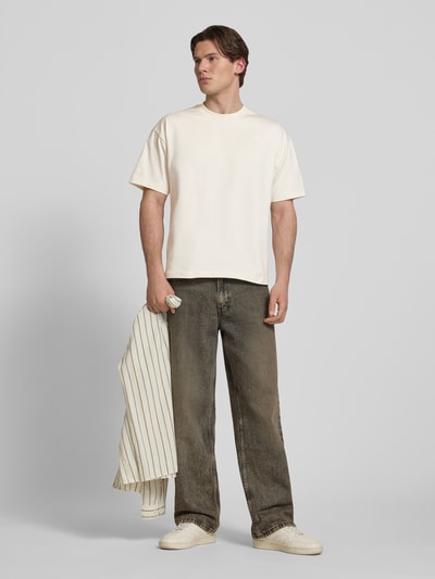 Marc O'Polo DENIM Boxy Fit T-Shirt aus reiner Baumwolle Offwhite 1