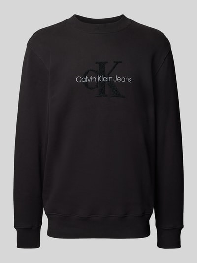 Calvin Klein Jeans Bluza z wyhaftowanym logo Czarny 2