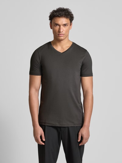 Christian Berg Men T-shirt met V-hals Antraciet - 4