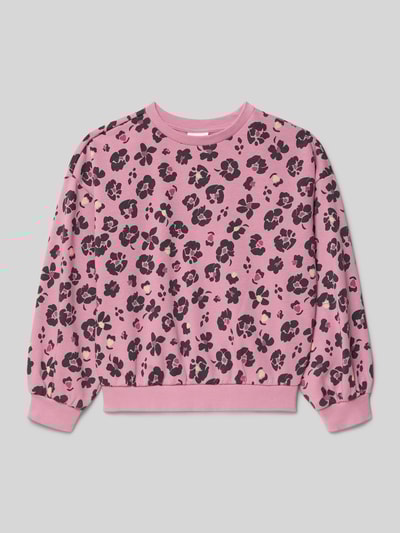 s.Oliver RED LABEL Oversized sweatshirt van katoenmix Fuchsia - 1