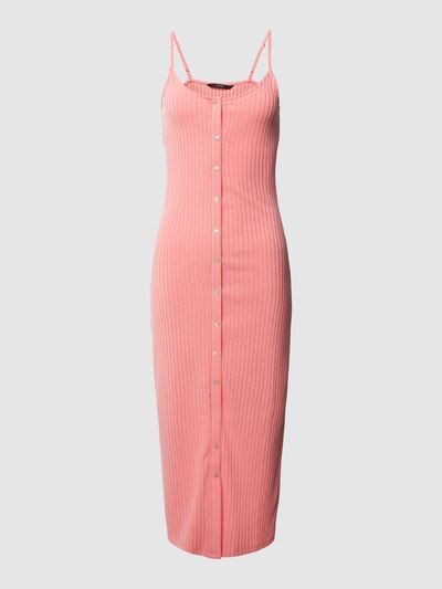 Vero Moda Knielange jurk met knoopsluiting, model 'MADDYBABA' Roze - 2