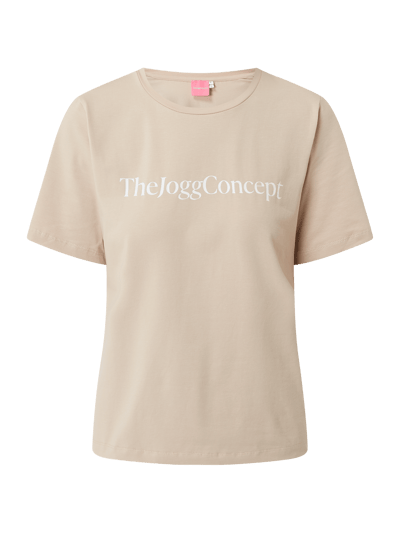 TheJoggConcept T-shirt met logo, model 'Simona' Middenbruin - 2