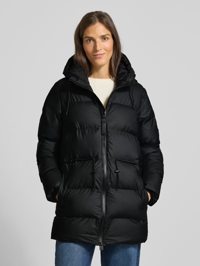 RAINS Steppjacke mit Eingrifftaschen Modell 'Alta Long' Black 4
